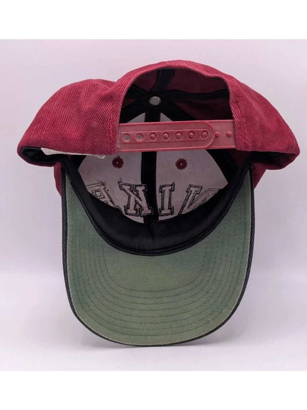 Vintage Nike Hat Cap Snapback Youth Burgundy Center Swoosh 90s Y2K Retro Kids - Picture 4 of 5